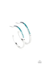 Load image into Gallery viewer, Somewhere Over the OMBRE - Blue Rhinestone Earrings Paparazzi Accessories