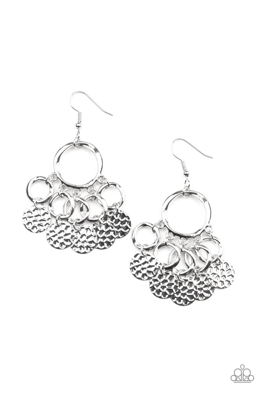 Partners in CHIME - Silver Earrings Paparazzi Accessories
