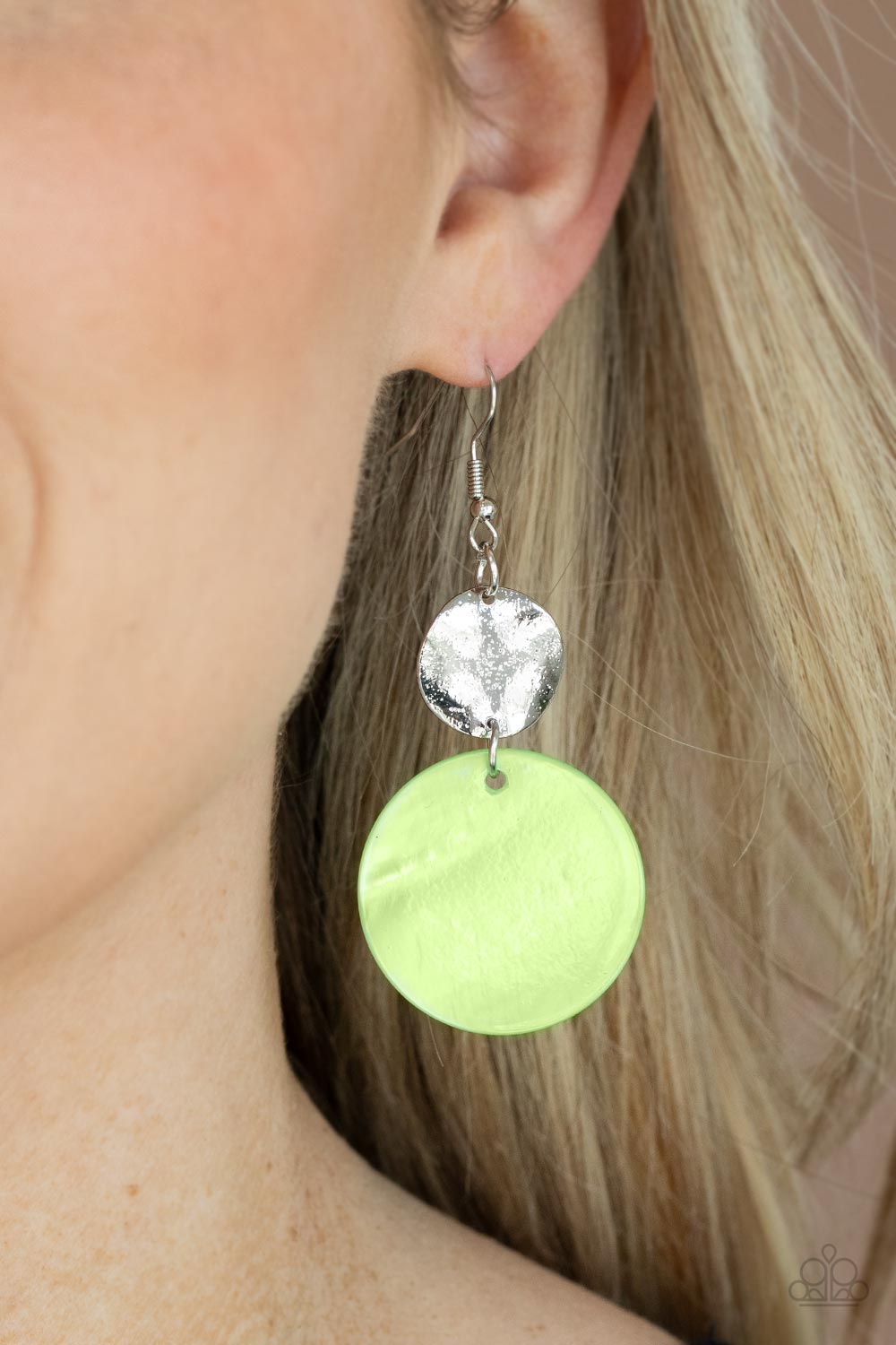 Opulently Oasis - Green Earrings Paparazzi Accessories