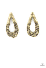 Load image into Gallery viewer, Industrial Antiquity - Brass Earrings Paparazzi Accessories