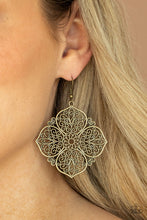 Load image into Gallery viewer, Dubai Detour - Brass Earrings Paparazzi Accessories