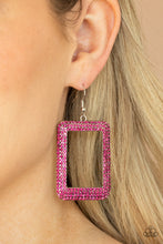 Load image into Gallery viewer, World FRAME-ous - Pink Earrings Paparazzi Accessories