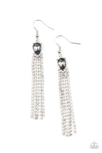 Load image into Gallery viewer, Drop-Dead Dainty - Silver Rhinestone Earrings Paparazzi Accessories