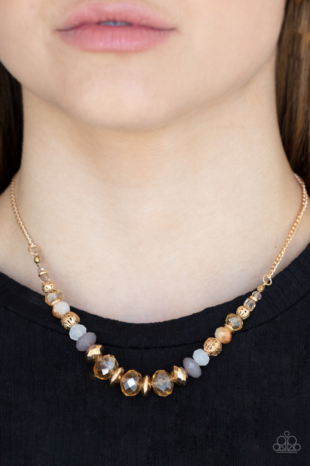 Turn Up The Tea Lights - Gold Necklace Paparazzi Accessories