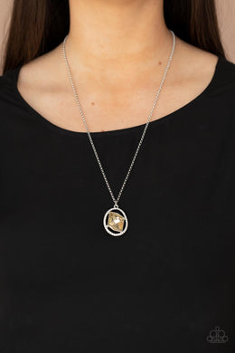 Undiluted Dazzle - Brown Rhinestone Necklace Paparazzi Accessories