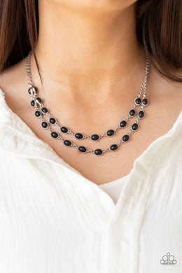 Sahara Safari - Black Necklace Paparazzi Accessories