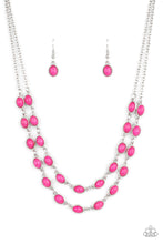 Load image into Gallery viewer, Sahara Safari - Pink Stone Necklace Paparazzi Accessories