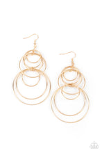 Load image into Gallery viewer, I Feel Dizzy - Gold Earrings Paparazzi Accessories