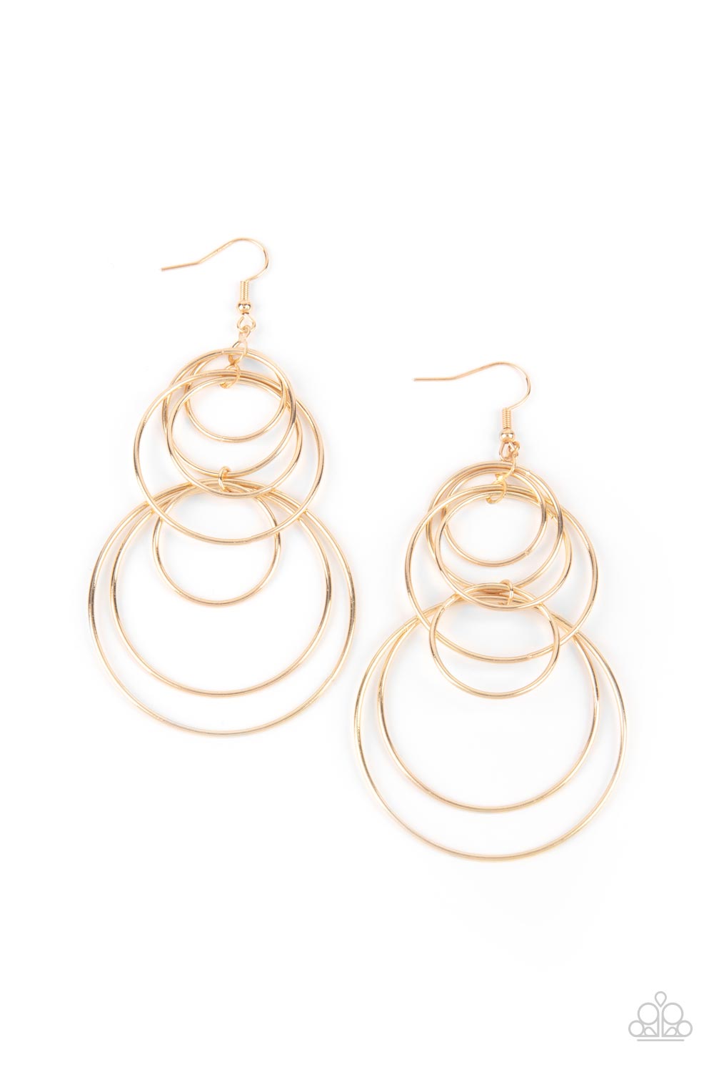 I Feel Dizzy - Gold Earrings Paparazzi Accessories