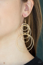 Load image into Gallery viewer, I Feel Dizzy - Gold Earrings Paparazzi Accessories