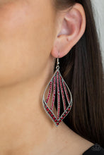 Load image into Gallery viewer, Showcase Sparkle - Red Rhinestone Earrings Paparazzi Accessories
