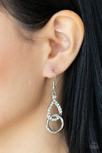Load image into Gallery viewer, Red Carpet Couture - White Rhinestone Earrings Paparazzi Accessories