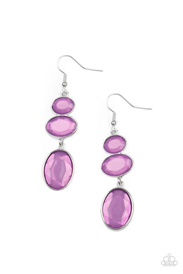 Tiers Of Tranquility - Purple Earrings Paparazzi Accessories