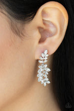 Load image into Gallery viewer, Frond Fairytale - White Earrings Paparazzi Accessories