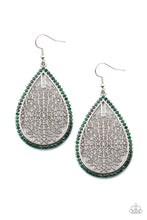 Load image into Gallery viewer, Fleur de Fantasy - Green Earrings Paparazzi Accessories