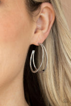 Load image into Gallery viewer, Rustic Curves - Silver Earrings Paparazzi Accessories