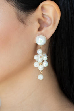 Dont Rock The YACHT - Gold Pearl Post Earrings Paparazzi Accessories