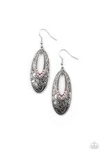 Load image into Gallery viewer, Fairytale Flora - Pink Rhinestone Floral Earrings Paparazzi Accessories