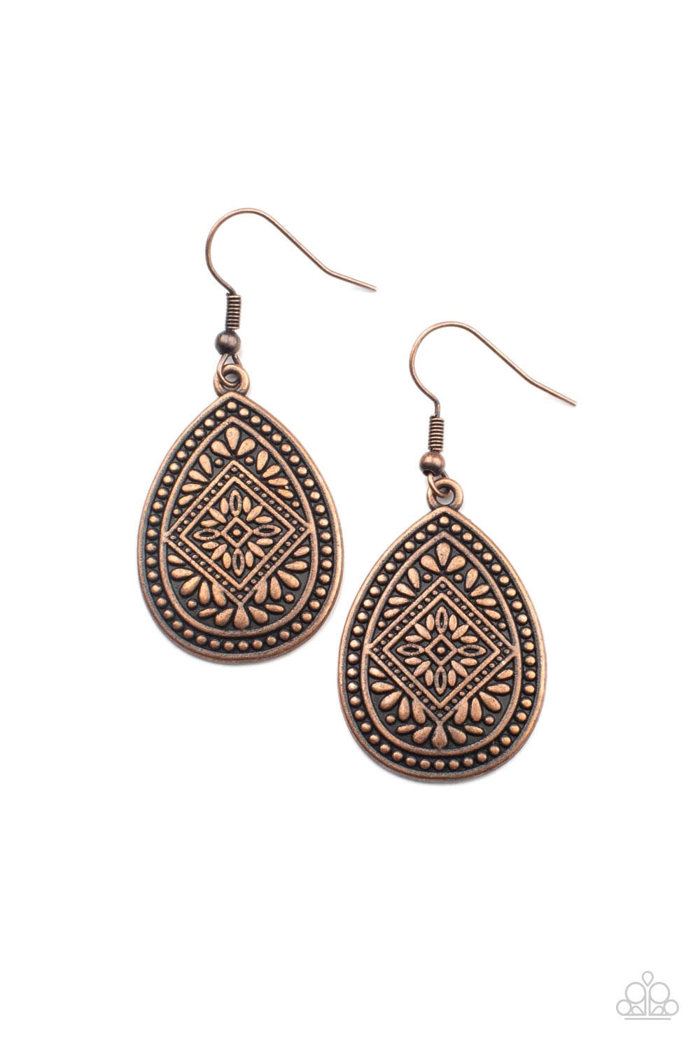 Mayan Mecca - Copper Earrings Paparazzi Accessories