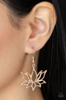 Lotus Ponds - Rose Gold Paparazzi Accessories