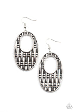 Load image into Gallery viewer, Engraved Edge - Silver Earrings Paparazzi Accessories