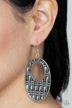 Load image into Gallery viewer, Engraved Edge - Silver Earrings Paparazzi Accessories