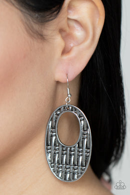 Engraved Edge - Silver Earrings Paparazzi Accessories