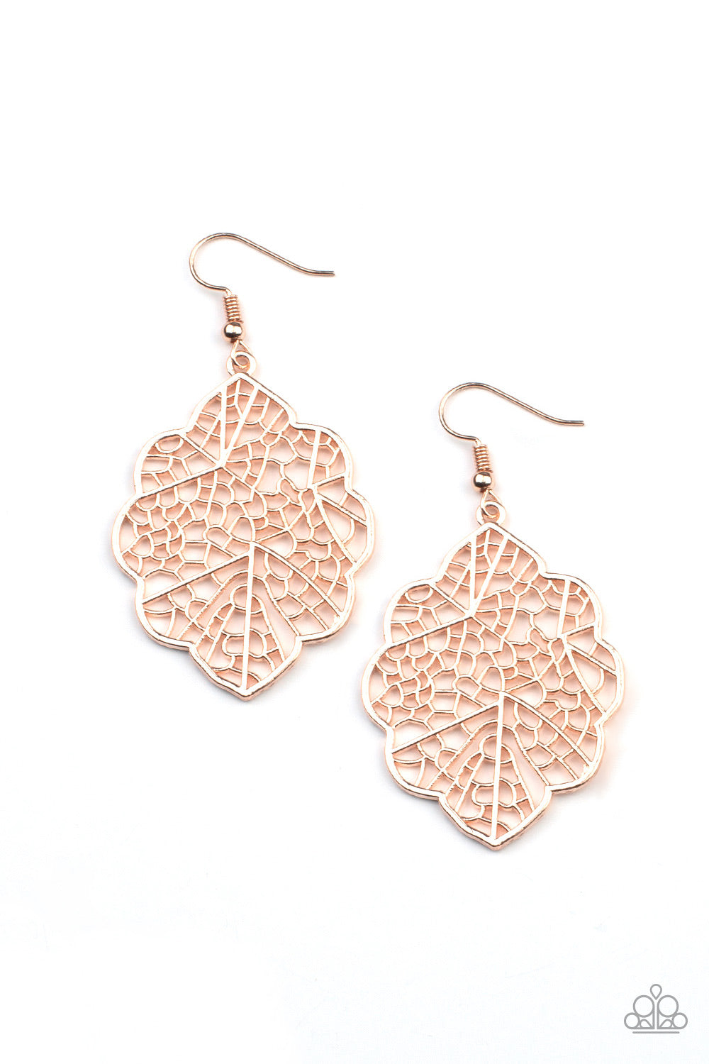 Meadow Mosaic - Rose Gold Earrings Paparazzi Accessories