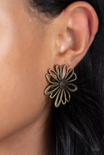 Load image into Gallery viewer, Artisan Arbor - Brass Earrings Paparazzi Accessories