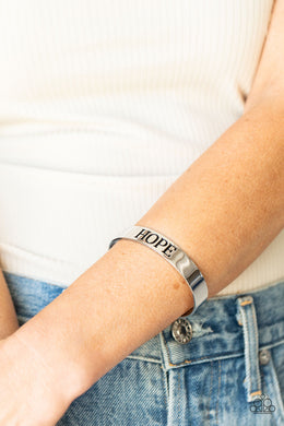 Hope Makes The World Go Round - Silver Bracelet Paparazzi Accessories
