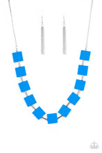 Load image into Gallery viewer, Hello Material Girl Blue Necklace Paparazzi Accessories