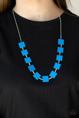 Hello Material Girl Blue Necklace Paparazzi Accessories