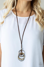 Load image into Gallery viewer, Harmonious Hardware - Brown Necklace Paparazzi Accessories