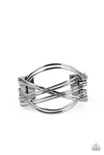 Load image into Gallery viewer, Hautely Hammered - Black Gunmetal Cuff Bracelet Paparazzi Accessories