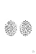 Load image into Gallery viewer, Drama School Dropout - White Rhinestone Post Earrings Paparazzi Accessories