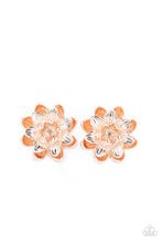 Load image into Gallery viewer, Water Lily Love - Rose Gold Earrings Paparazzi Accessories