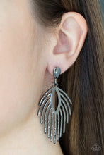 Load image into Gallery viewer, Metro Safari - Black Gunmetal Earrings Paparazzi Accessories