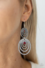 Load image into Gallery viewer, Cosmic Twirl - Red Earrings Paparazzi Accessories