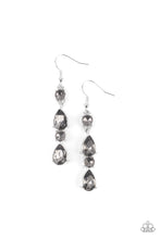 Load image into Gallery viewer, Raise Your Glass to Glamorous - Silver Rhinestone Earrings Paparazzi Accessories