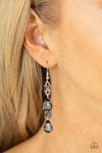 Load image into Gallery viewer, Raise Your Glass to Glamorous - Silver Rhinestone Earrings Paparazzi Accessories
