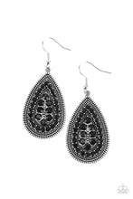 Load image into Gallery viewer, Interstellar Idol - Black Rhinestone Earring Paparazzi Accessories