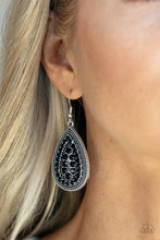 Load image into Gallery viewer, Interstellar Idol - Black Rhinestone Earring Paparazzi Accessories