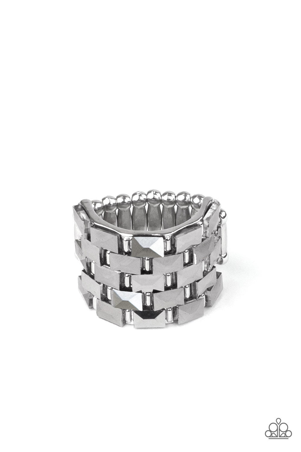 Checkered Couture - Silver Ring Paparazzi Accessories