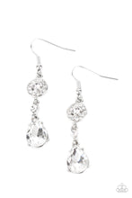 Load image into Gallery viewer, Graceful Glimmer - White Rhinestone Earrings Paparazzi Accessories