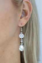 Load image into Gallery viewer, Graceful Glimmer - White Rhinestone Earrings Paparazzi Accessories