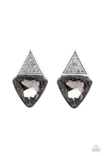 Load image into Gallery viewer, Risky Razzle - Silver Hematite Post Earrings Paparazzi Accessories