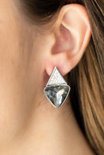 Load image into Gallery viewer, Risky Razzle - Silver Hematite Post Earrings Paparazzi Accessories