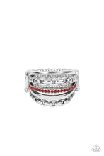 Load image into Gallery viewer, LINK Out Loud - Red Rhinestone Ring Paparazzi Accessories