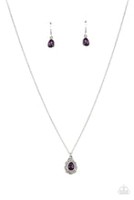 Load image into Gallery viewer, Vintage Validation - Purple Rhinestone Necklace Paparazzi Accessories