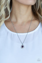 Load image into Gallery viewer, Vintage Validation - Purple Rhinestone Necklace Paparazzi Accessories